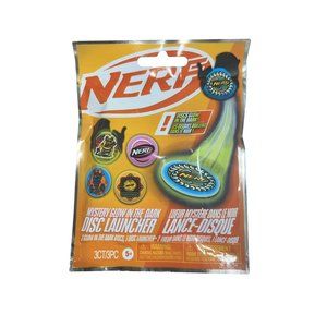 Nerf Glow In The Dark Disc Launcher, Mystery Blind Bag (2 Discs, in 1 bag)